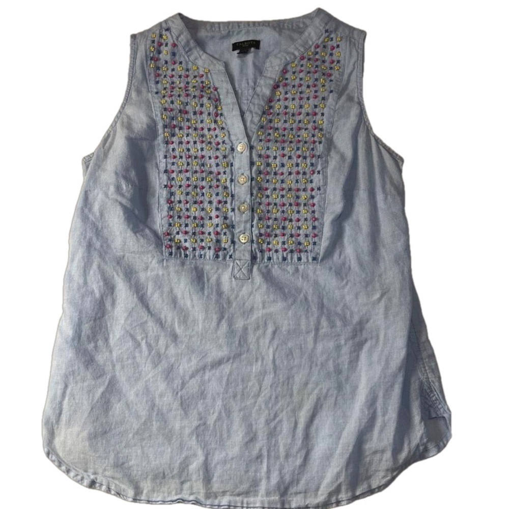 Talbots Petite Sleeveless Cotton Shirt, Size P
